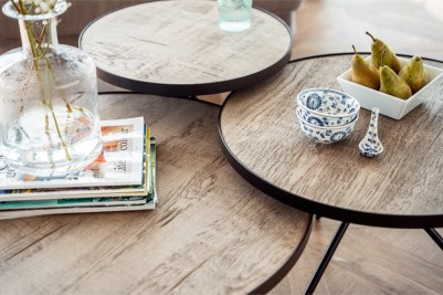 Pebble Grey Melrose Coffee Table Set